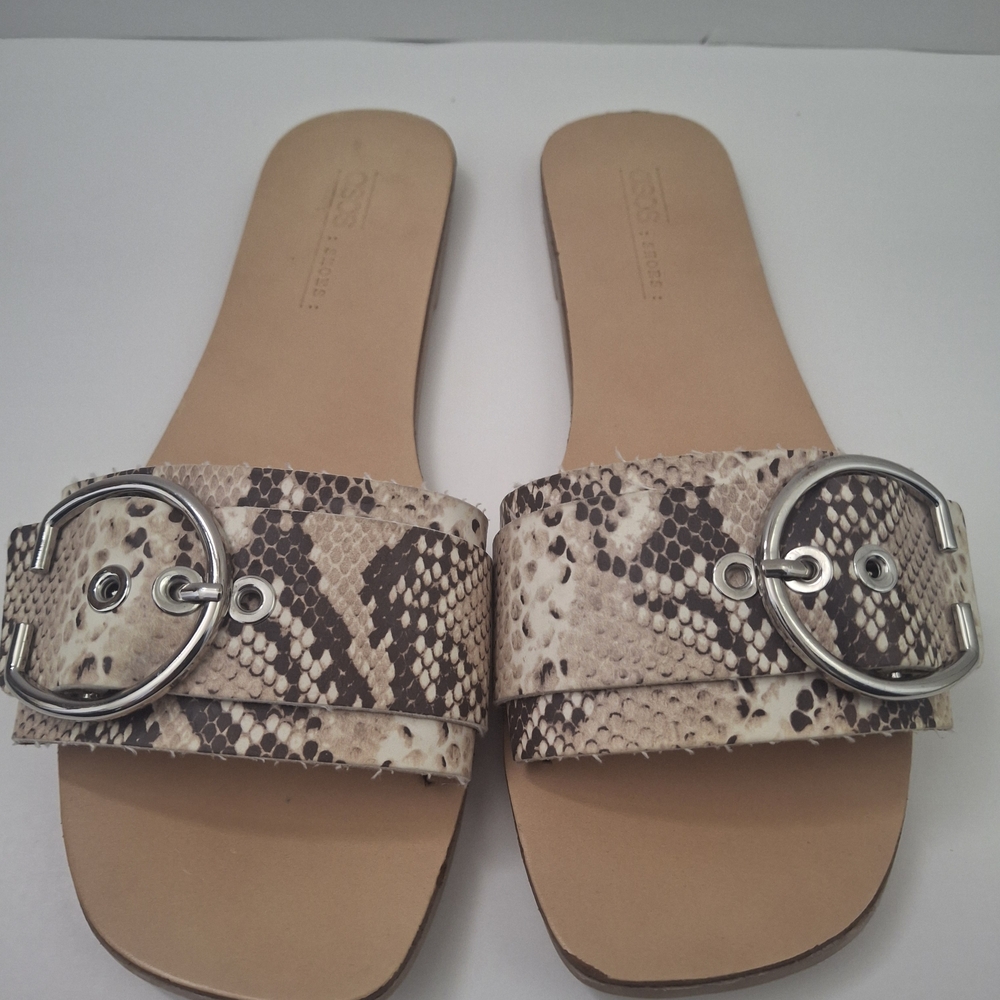 ASOS Cream and Black Sandals with Minimalist Design